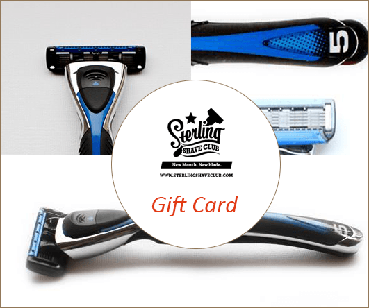 Razor blade subscription gift card