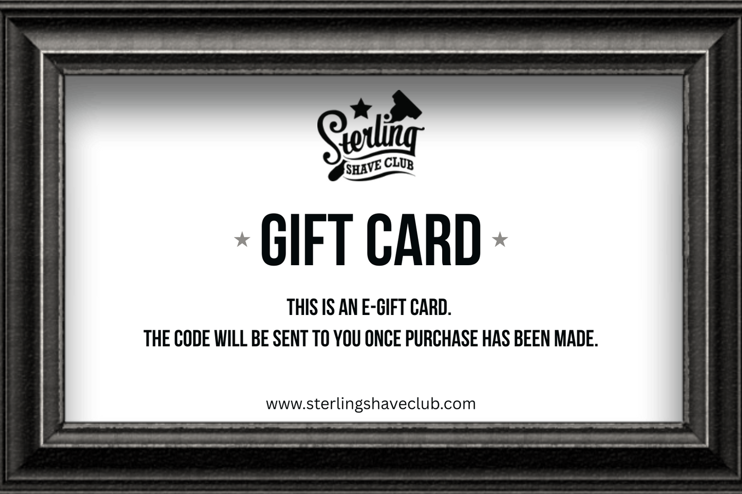 Gift card for Sterling shave club